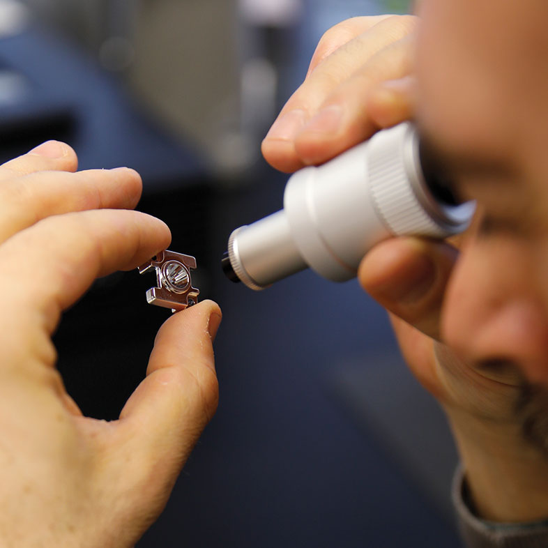 Part of the Laser Blade XS magnified with a lens, category downlights and recessed luminaires for indoor use, by iGuzzini