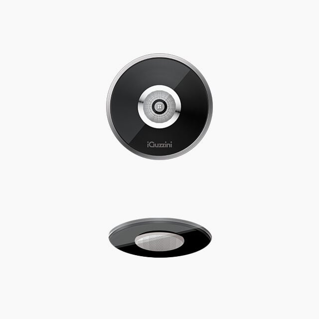 Light Up Orbit - Body in Stainless Steel All Glass Flush Mounted ø3⅛" (80mm)